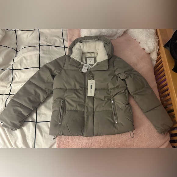 Hollister Jackets & Blazers - Faux Fur-Lined All-Weather Puffer Jacket TAUPE